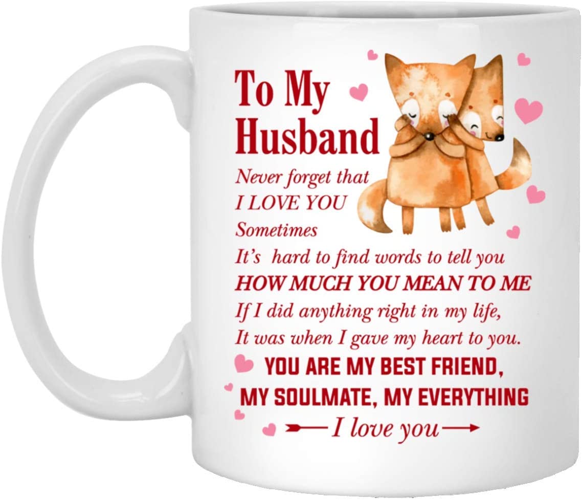 Skitongifts Coffee Mug Funny Ceramic Novelty To My Husband You Are My Best Friend Valentine's Day Gift