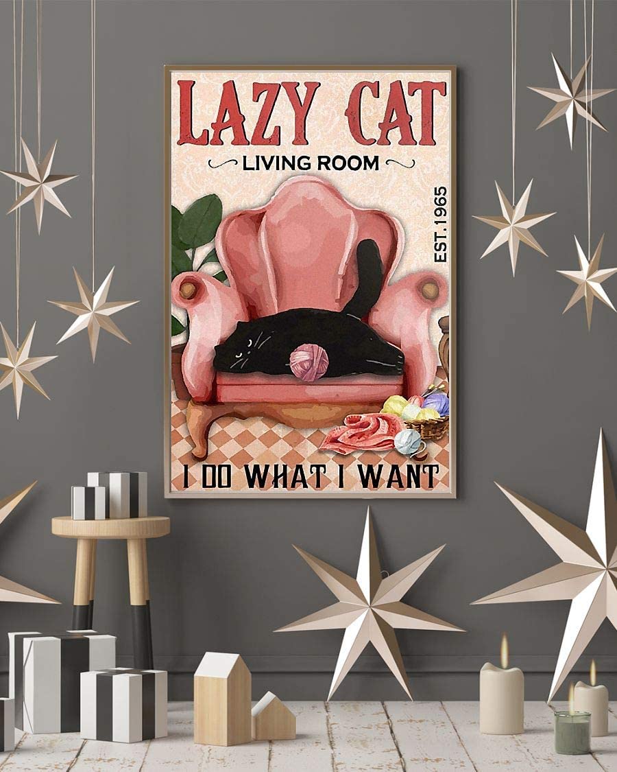 Lazy Cat Living Room I Do What I Want 1208