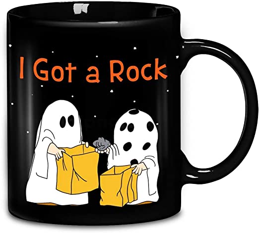 Skitongift Halloween Great Pumpkin Charlie Brown Ghost I Got A Rock Coffee Mug Gift For Friends Women And Men On Birthday Chirtsmas