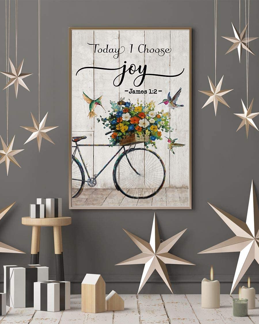 Bicycle Today I Choose Joy Flower Bicycle Hummingbird 1208