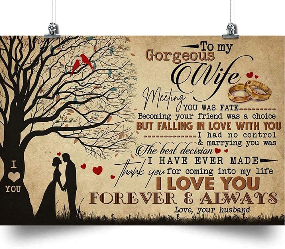 Tree To My Gorgeous Wife I Love You Forever And Always Wife