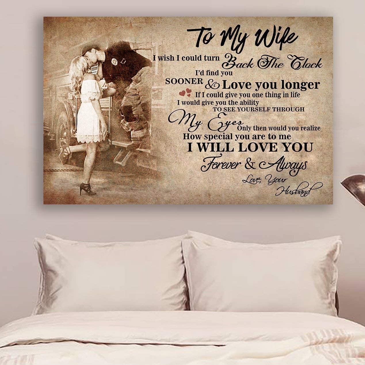 To My Wife Love Your Husband I Love You I Wish I Could Turn Back The Clock Art