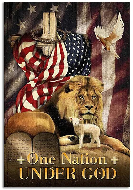 One Nation Under God Lion, Patriotic Christian, Veteran Day, Memorial Day Veteran Flag
