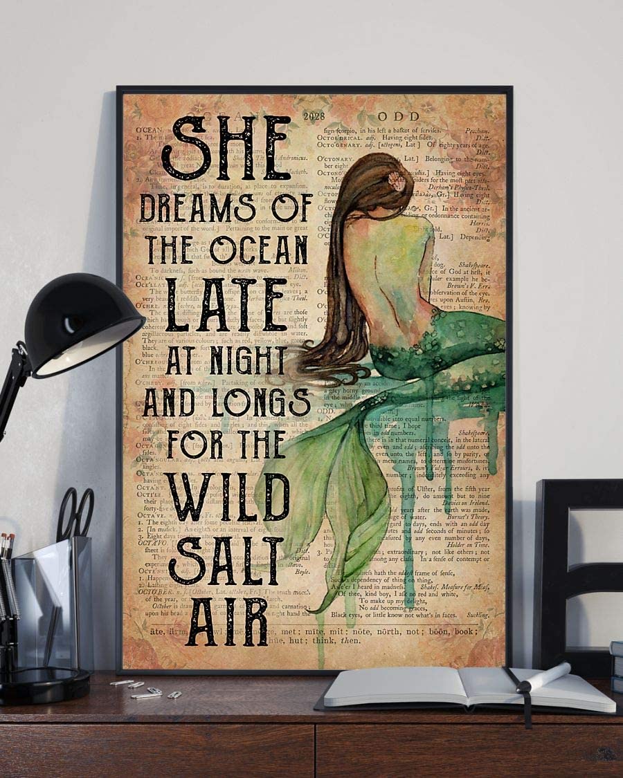 She Dreams Of The Ocean Late At Night And Longs For The Wild Salt Air Mermaid 1208