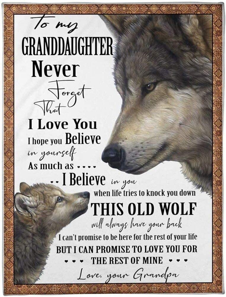 Wolf To My Granddaughter I Love You When Life Tries To Knock You Down