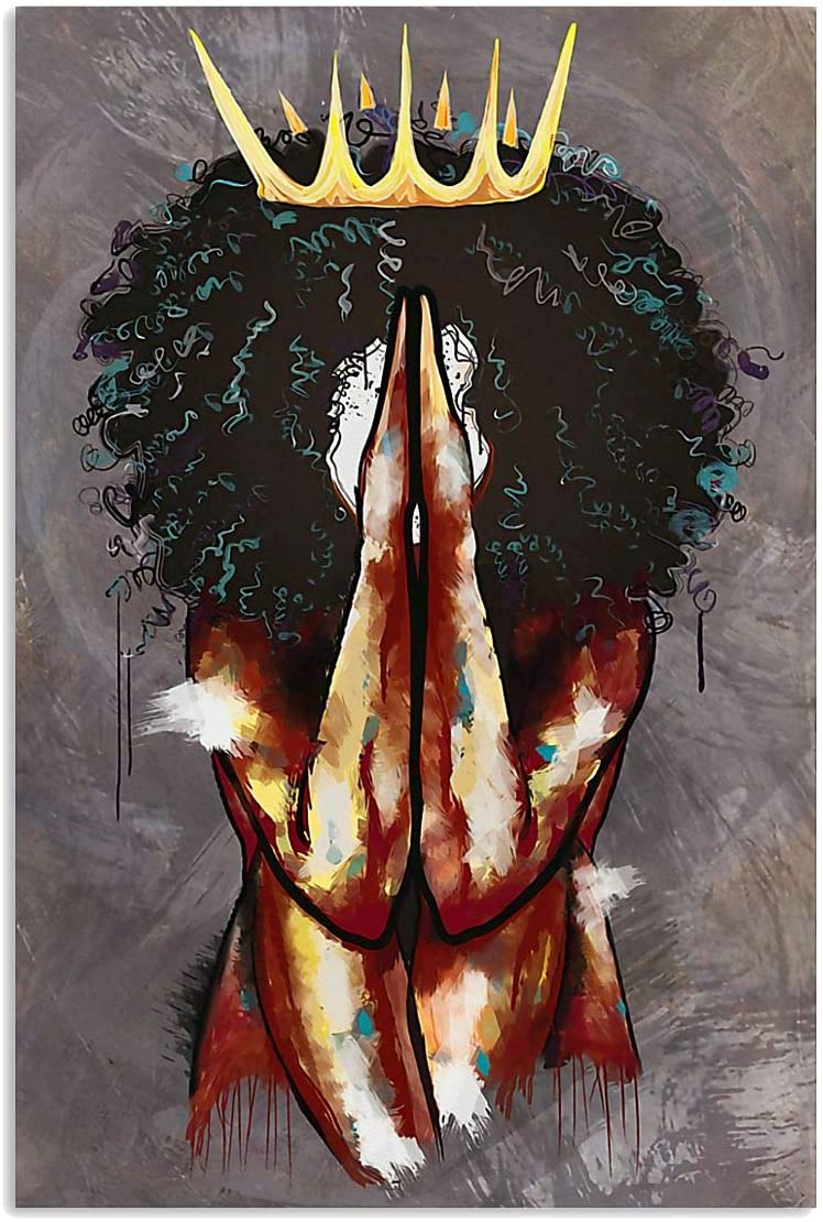 Proud Black Girl Art Black Queen Praying