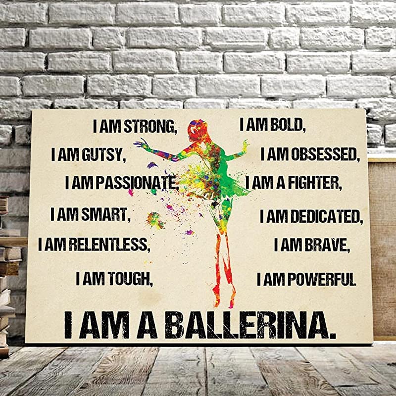 I Am A Ballerina I Am Strong I Am Passionate Ballet Dancer Quote Motivational