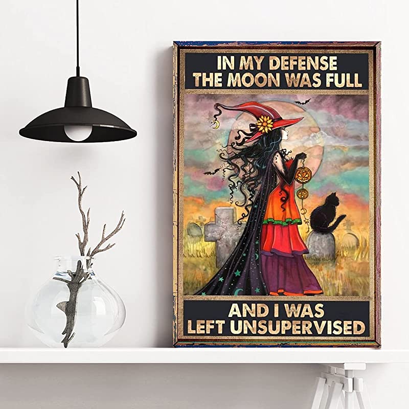 in My Defense The Moon was Full and I was Left Unsupervised, Witch Black Cat Full Moon