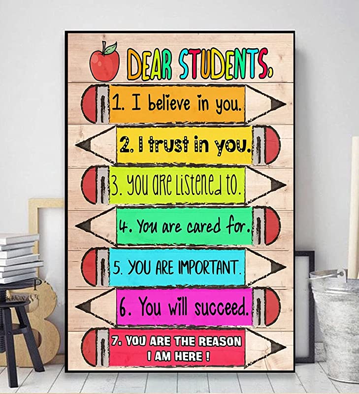 Dear Student I Believe in You Teacher, Positive Affirmations for Kids, Positive Classroom