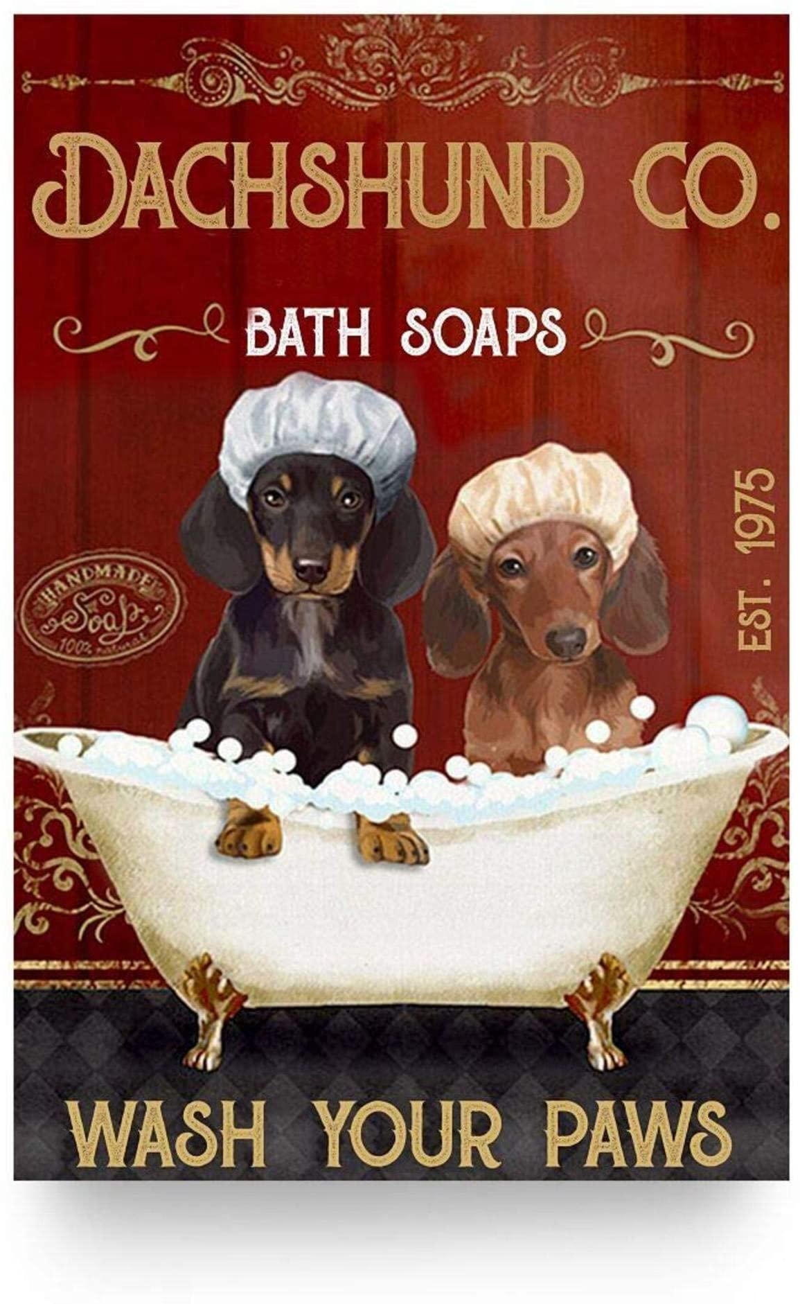 Relaxing Dachshund Dog Soap Bath