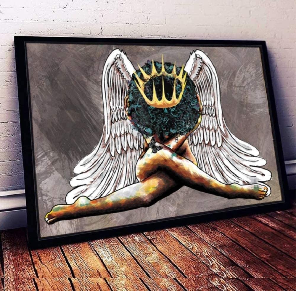 Black Queen With God Angle Wings 1208