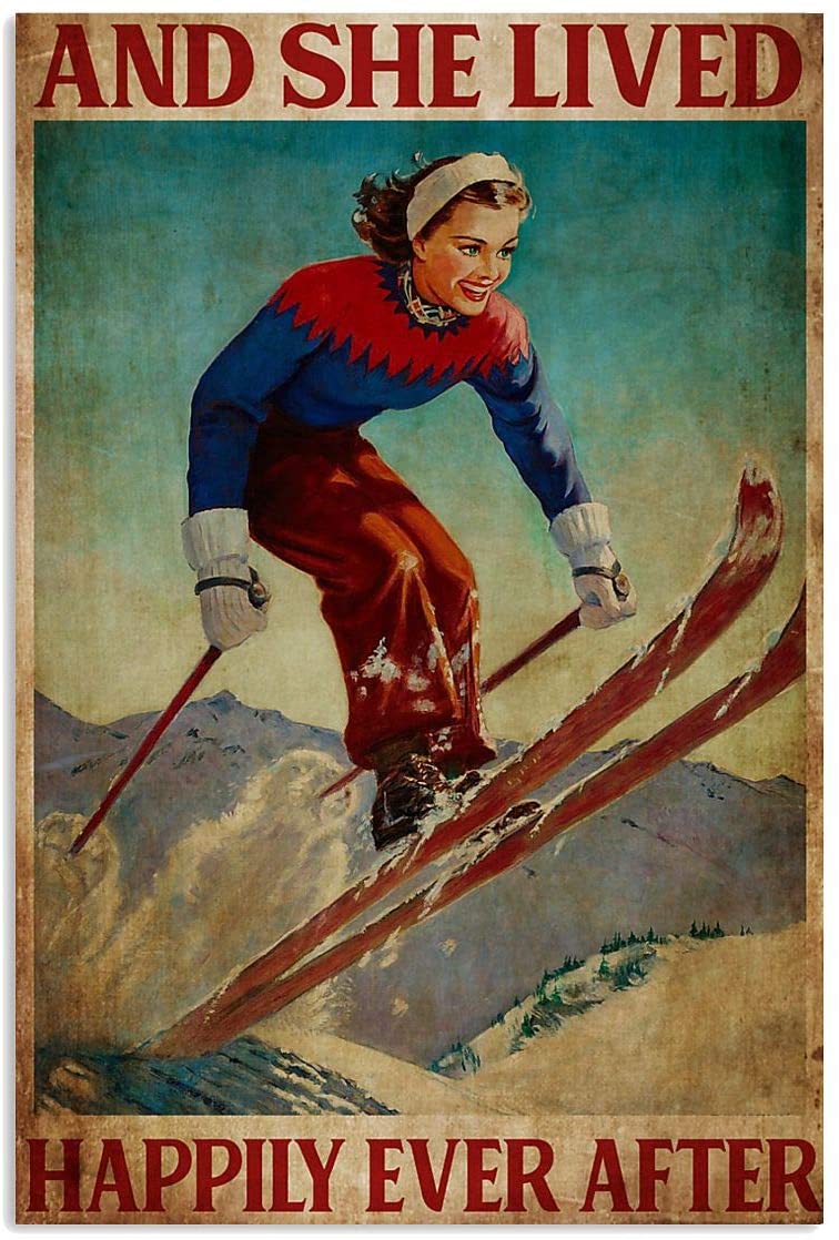 And She Lived Happily Ever After Skiing Girl Snow 1208