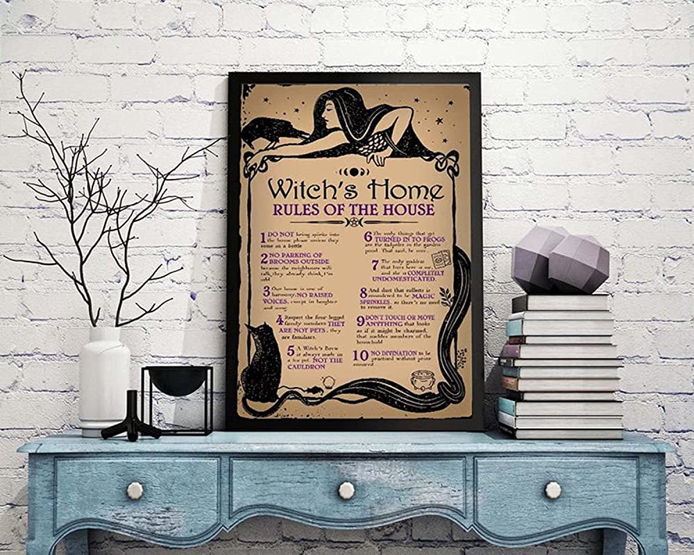 Witch's Home Rules of The House a Witch Witchcraft Witch Art Hippie