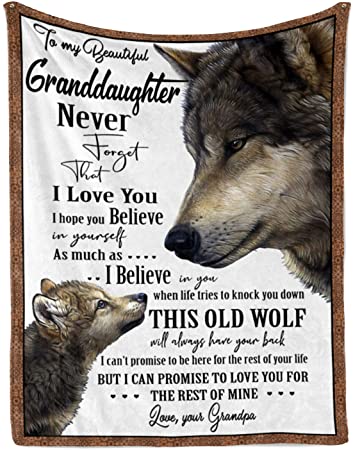Wolf Grandpa To My Beautiful Granddaughter I Love You