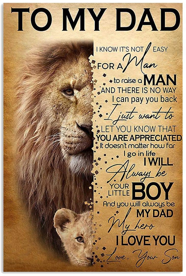 Lion To My Dad Youll Be Always Be My Dad My Hero I Love You Your Son Ver1 Portrait