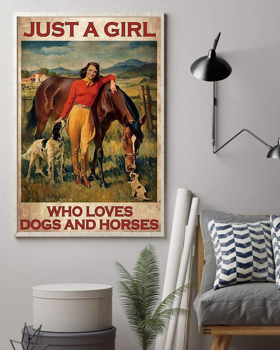 Just A Girl Who Loves Dogs And Horses Rodeo Girl Cowgirl Horse Country Girl 1208
