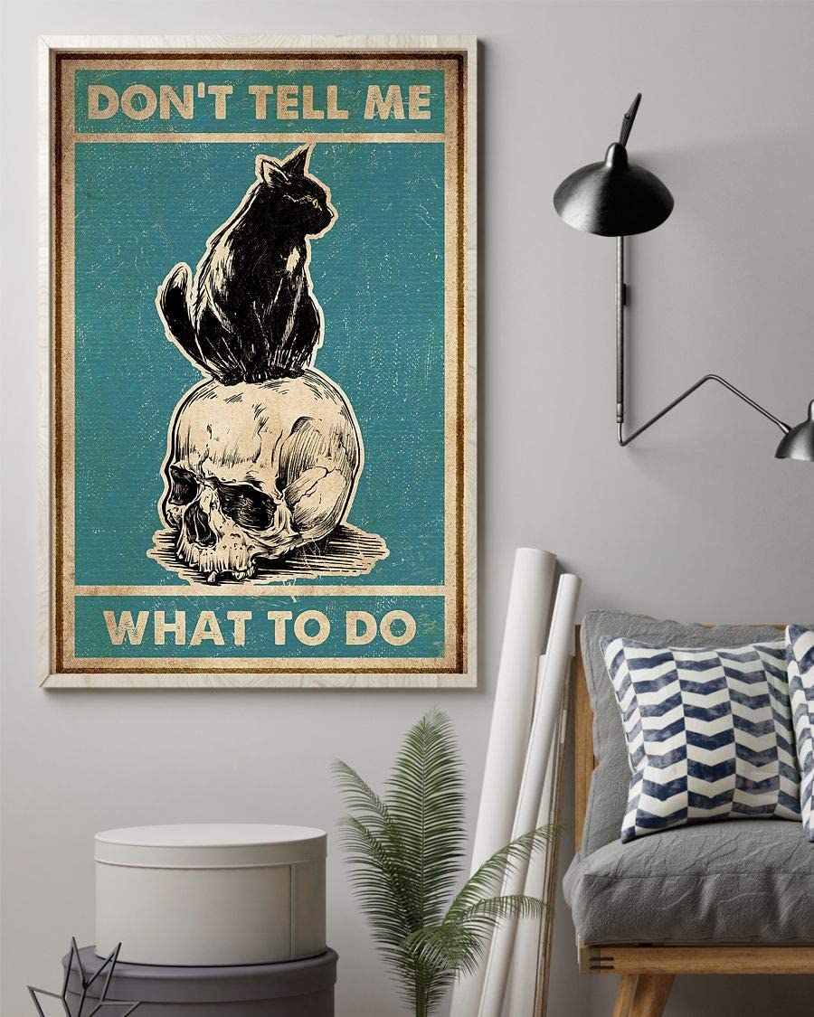 Black Cat Skull Don't Tell Me What To Do 1208