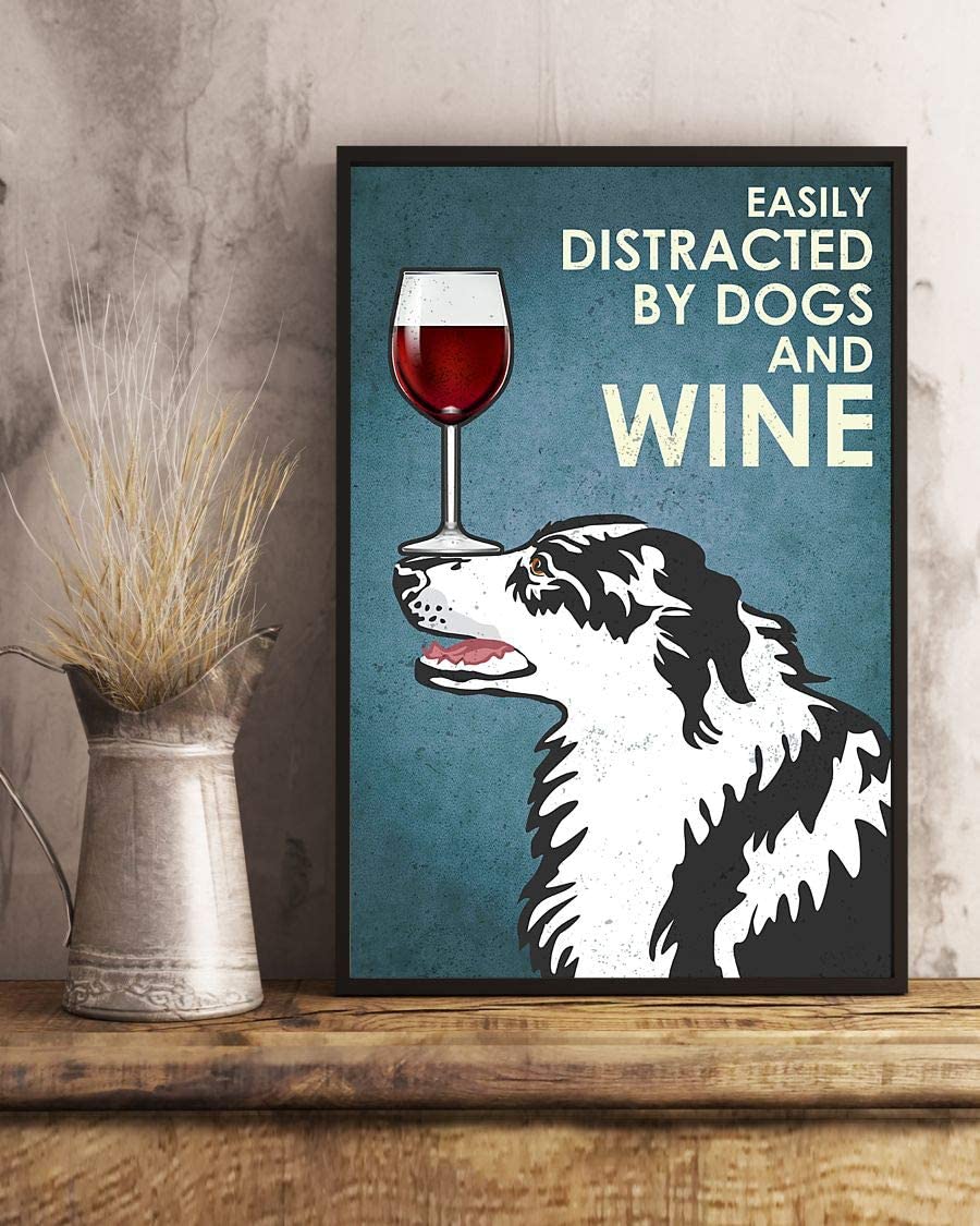 Dog Border Collie Easily Distracted By Dogs And Wine 1208