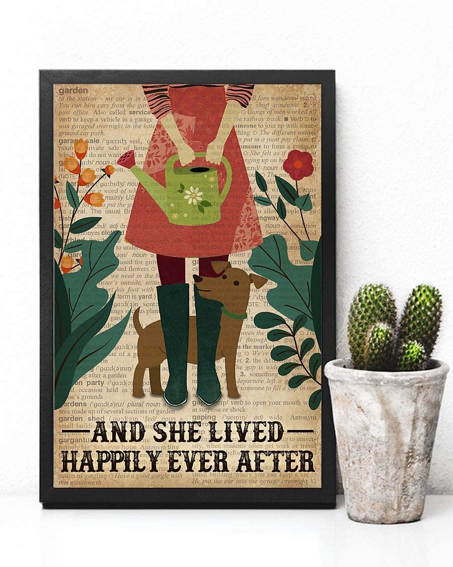 Gardening Girl Dog And She Lived Happily Ever After 1208