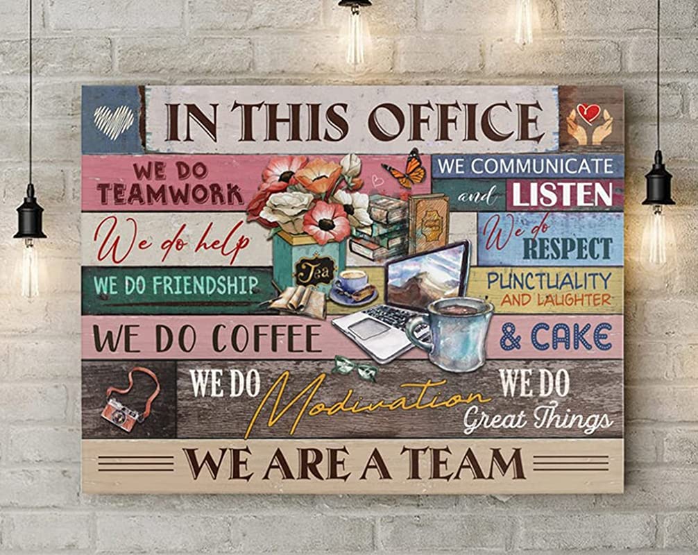 in This Office We are A Team Team Motivational Office Decoration Office Decor
