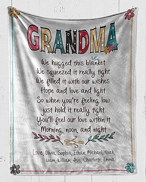 Custom Name Blanket To Grandma You'll Feel Our Love Within It Morning, Noon, And Night