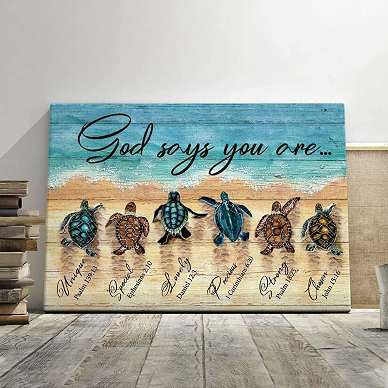 Sea Turtle God Say You are, Sea Turtle Inspirational Quote Summer Vibe