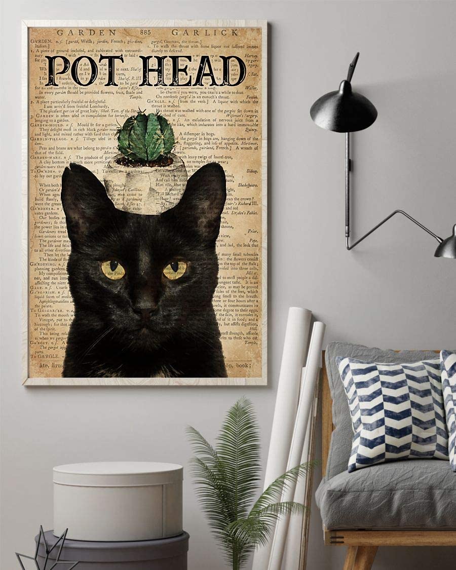 Pot Head Cactus Black Cat 1208