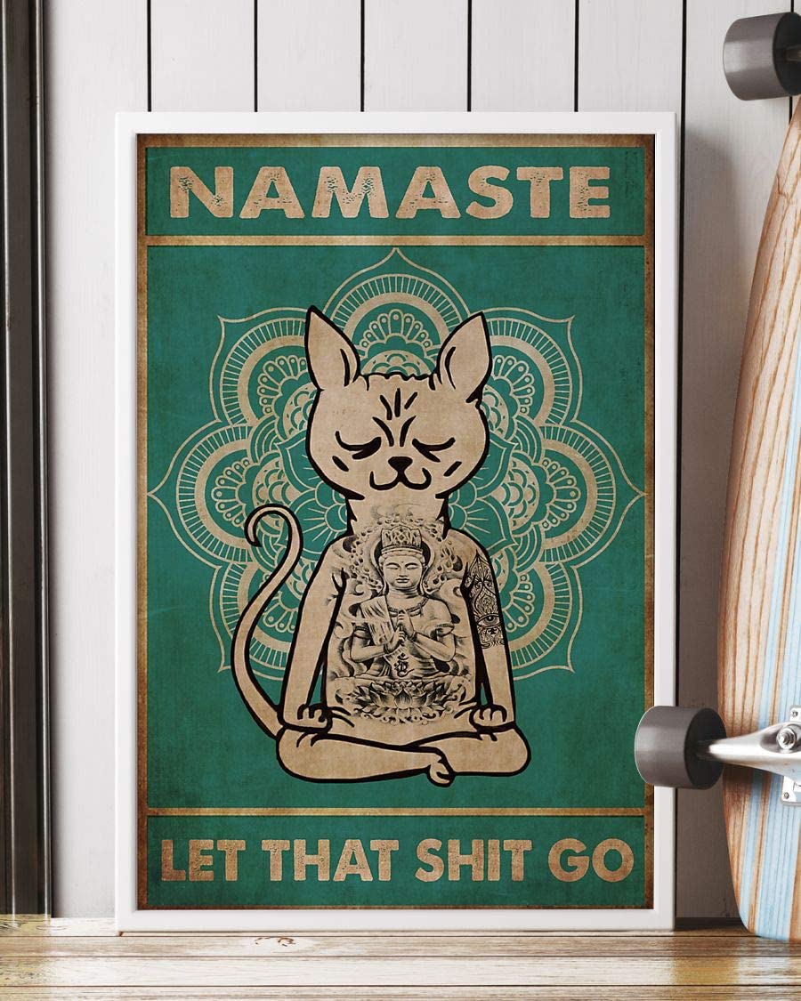 Sphynx Cat Yoga Namaste Let That Shit Go 1208