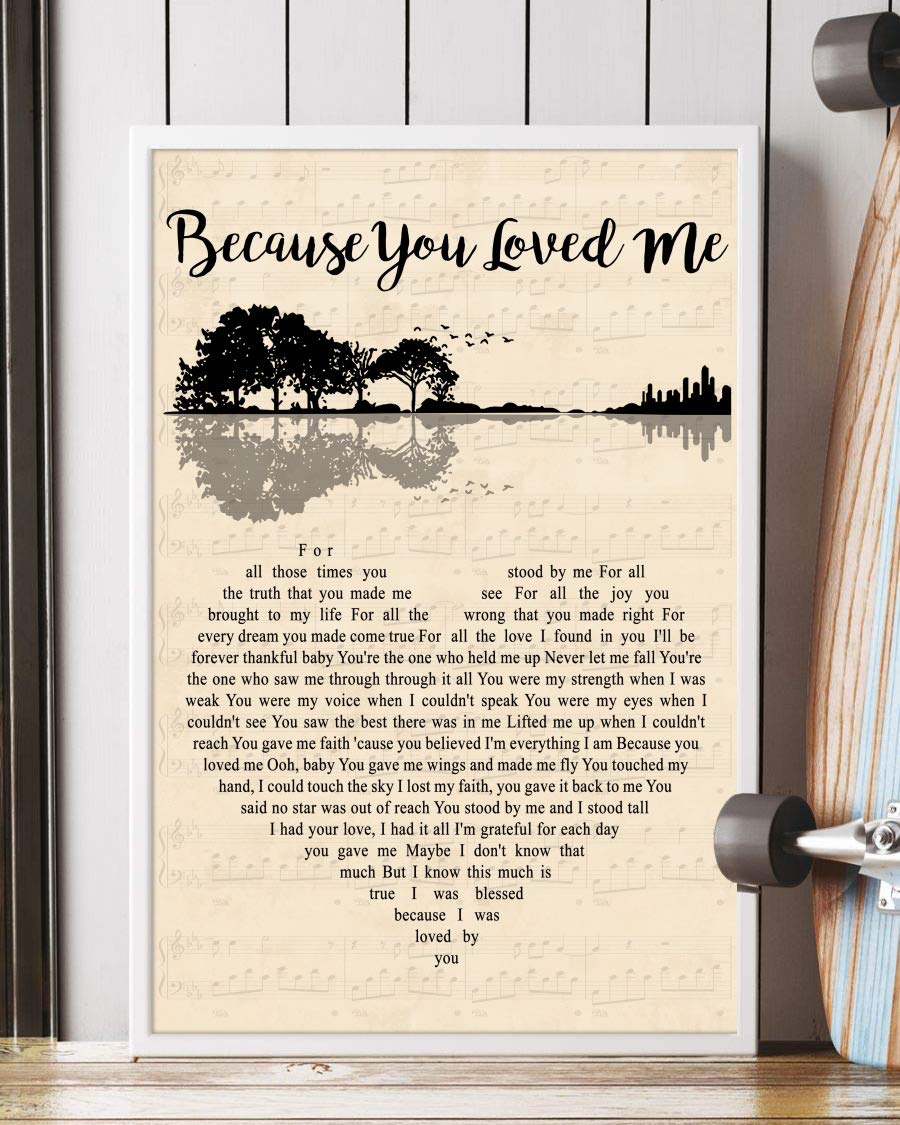 Because You Loved Me Song Lyrics Guitar Heart Portrait