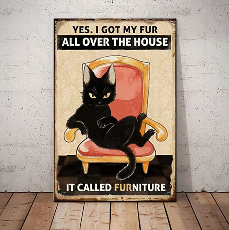 Black Cat Yes I Got My Fur All Over The House It Called Funny Black Cat Appreciation Day