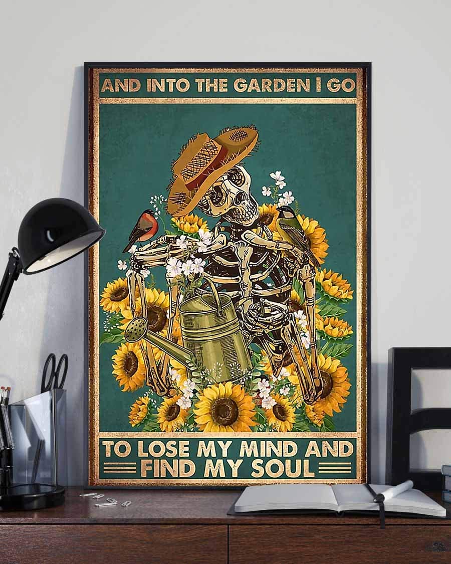 Skeleton And Into The Garden I Go To Lose My Mind And Find My Soul Sunflower 1208