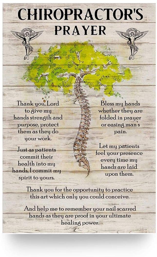 Human Spine Tree Chiropractors Prayer Thank You Lord To Give My Hands Strength And Purpose
