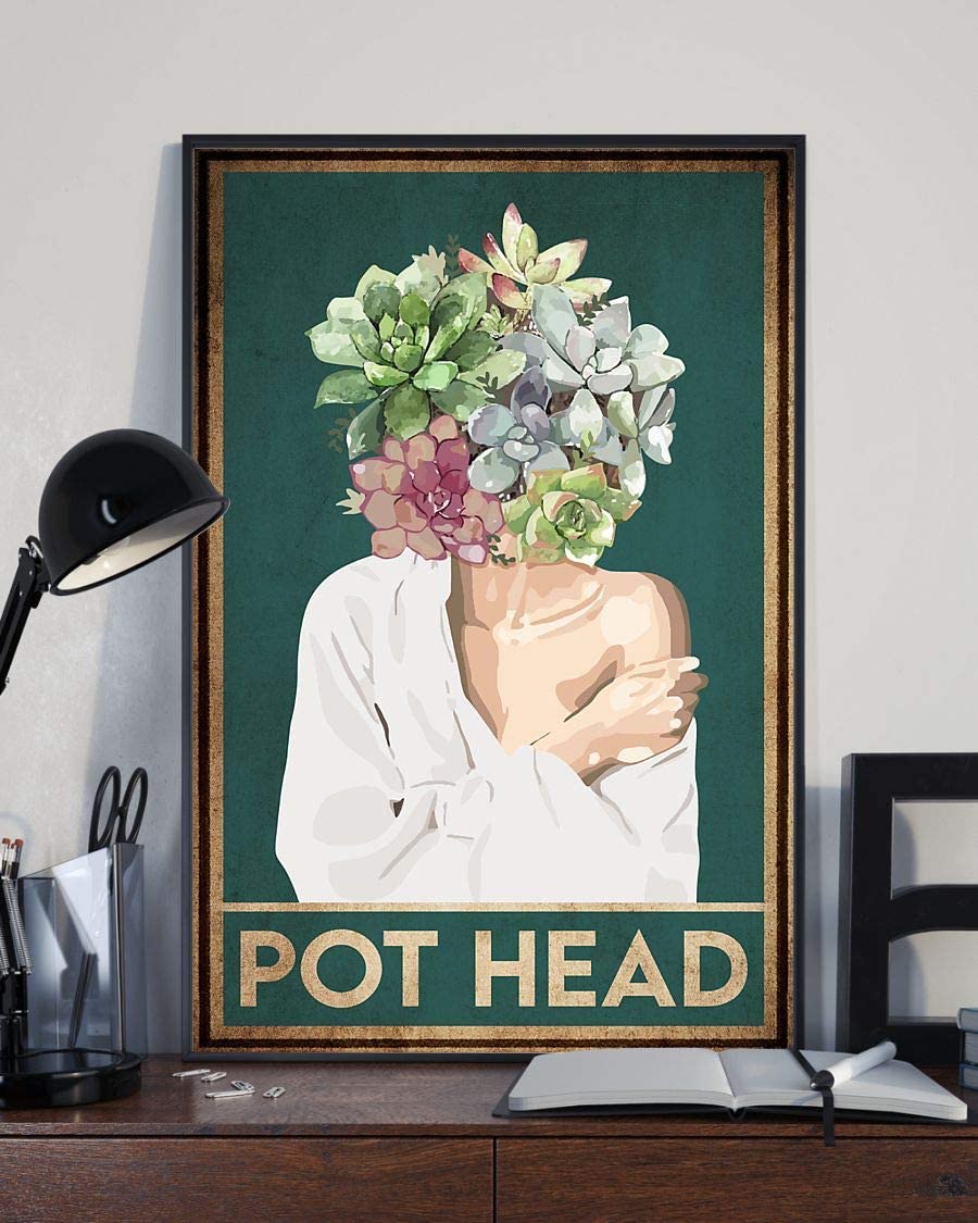 Pot Head Succulent Head Girl 1208