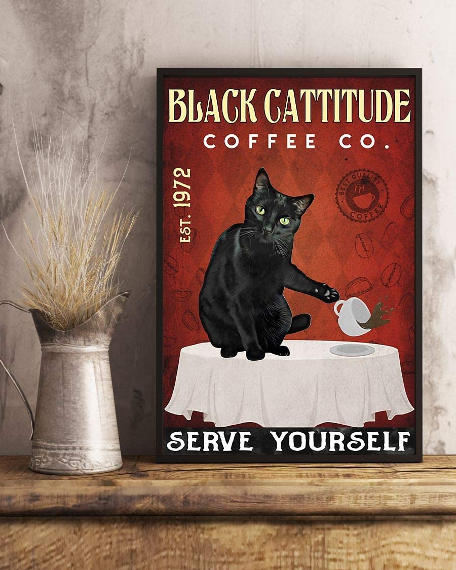 Black Cattitude Coffee Co Serve Yourself 1208