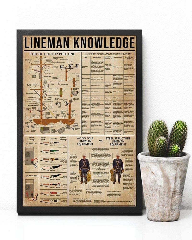 Lineman Knowledge Part Of A Utility Pole Line