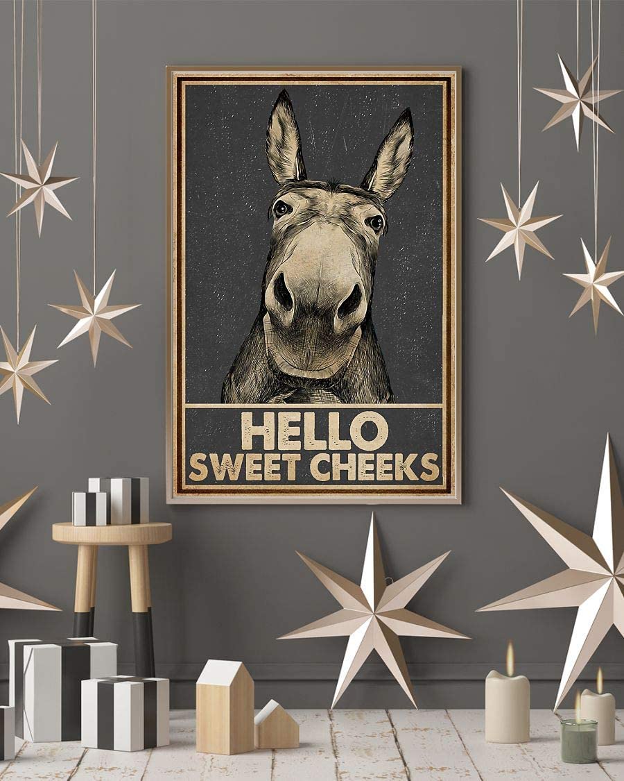 Gray Hello Sweet Cheeks Donkey Vertical