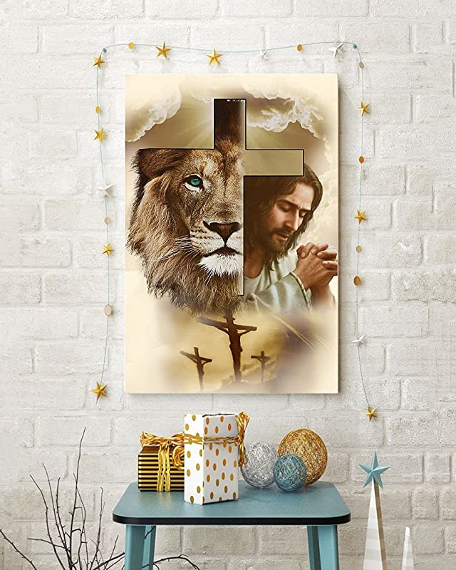 God Lion Jesus and Lion Christian God Proud Christian Art