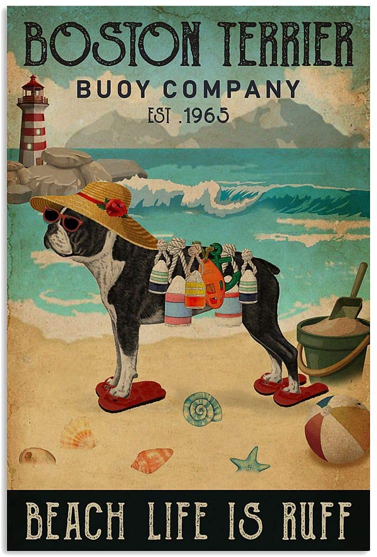 Vintage Buoy Company Boston Terrier Pointer
