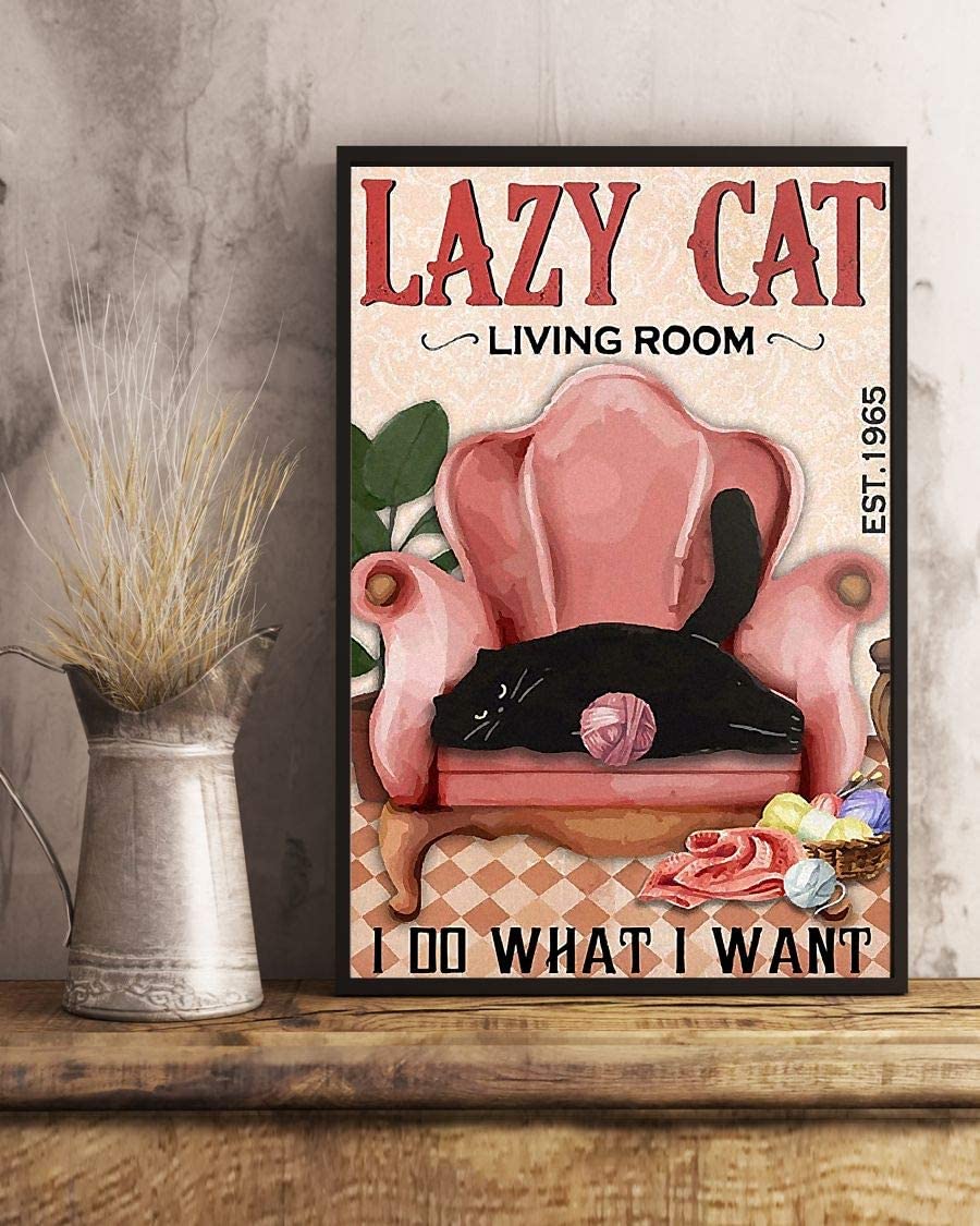 Lazy Cat Living Room I Do What I Want 1208
