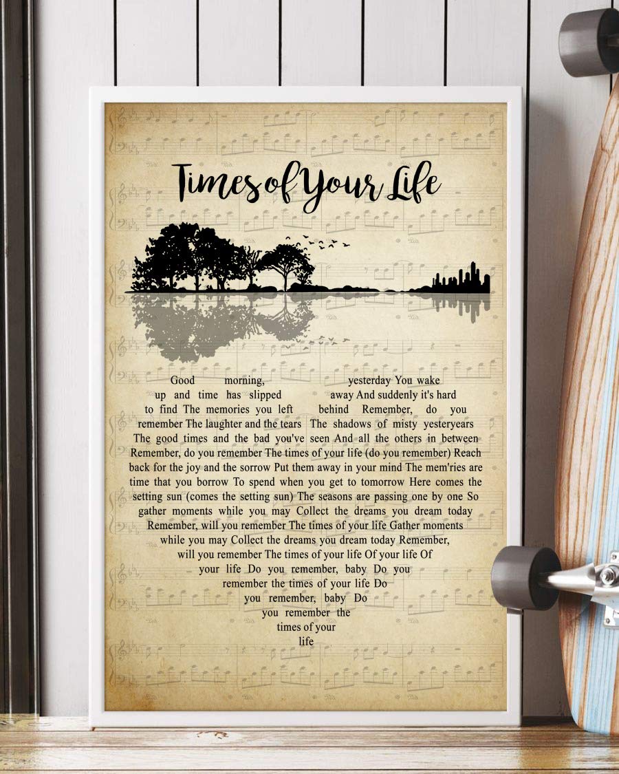 Times Of Your Life Song Lyrics Guitar Heart Vintage Portrait