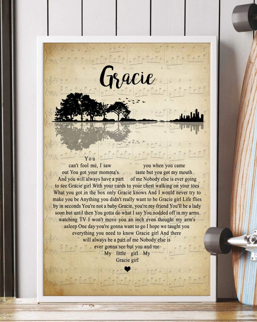 Two Slow Dancers Song Lyrics Guitar Heart Vintage Portrait