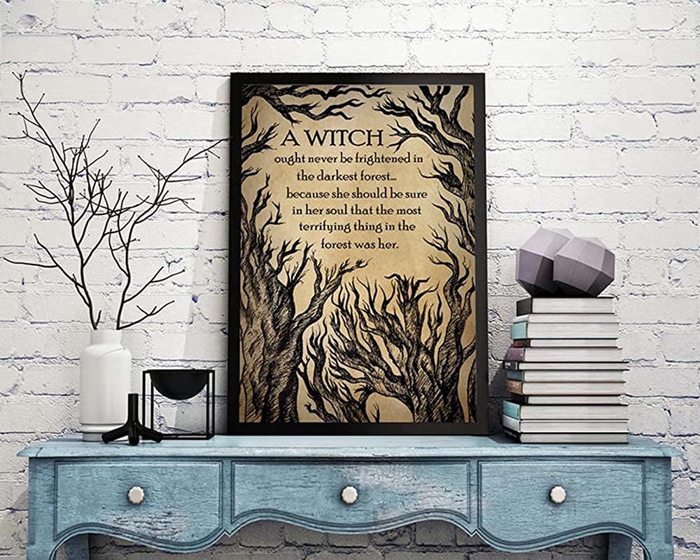 A Witch, Witchcraft Halloween Decor Witch Art Hippie Halloween