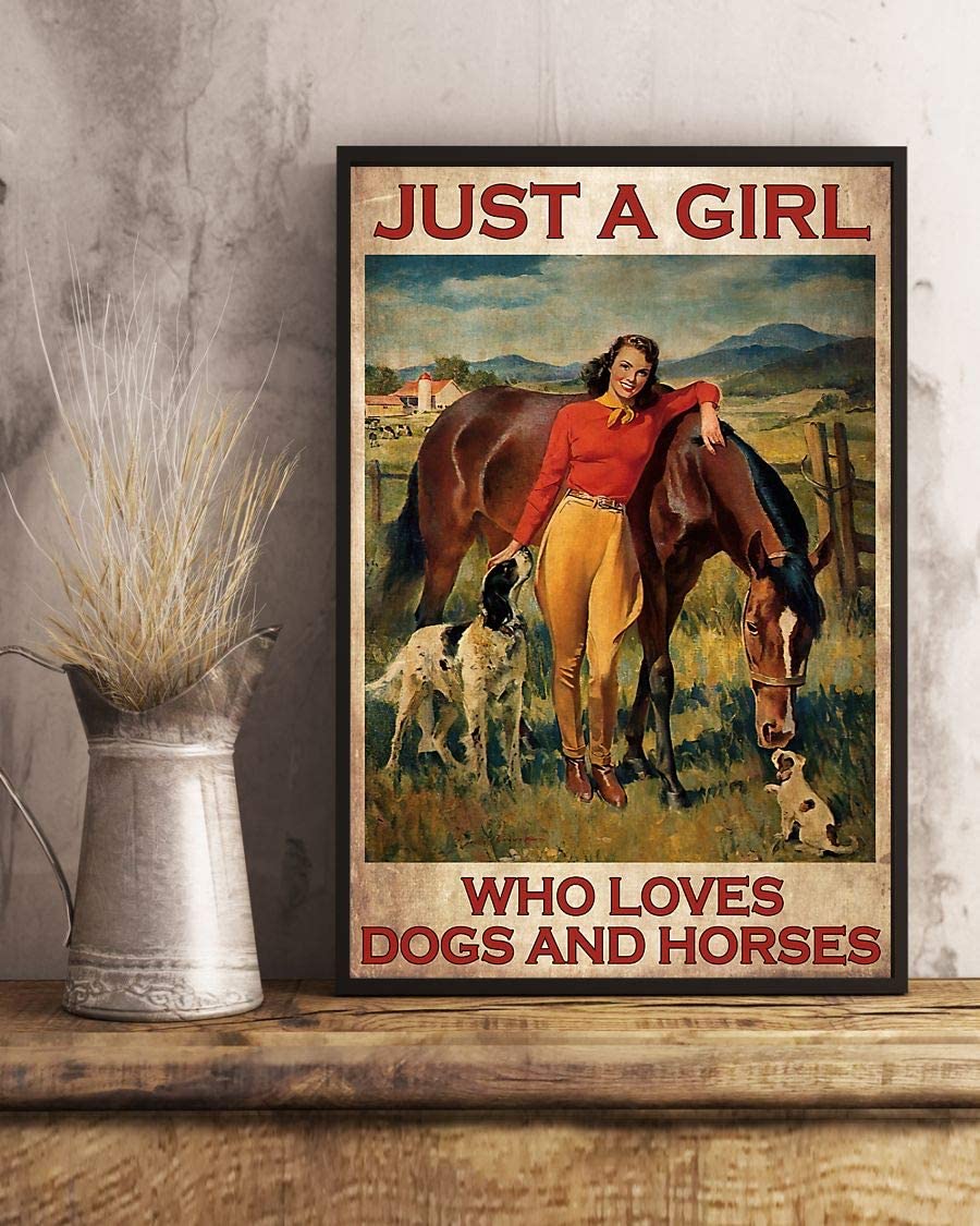 Just A Girl Who Loves Dogs And Horses Rodeo Girl Cowgirl Horse Country Girl 1208