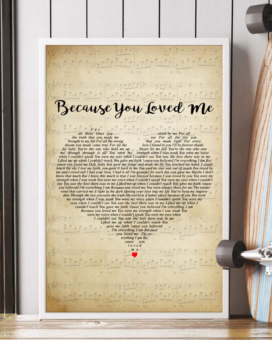 Because You Loved Me Song Lyrics Portrait