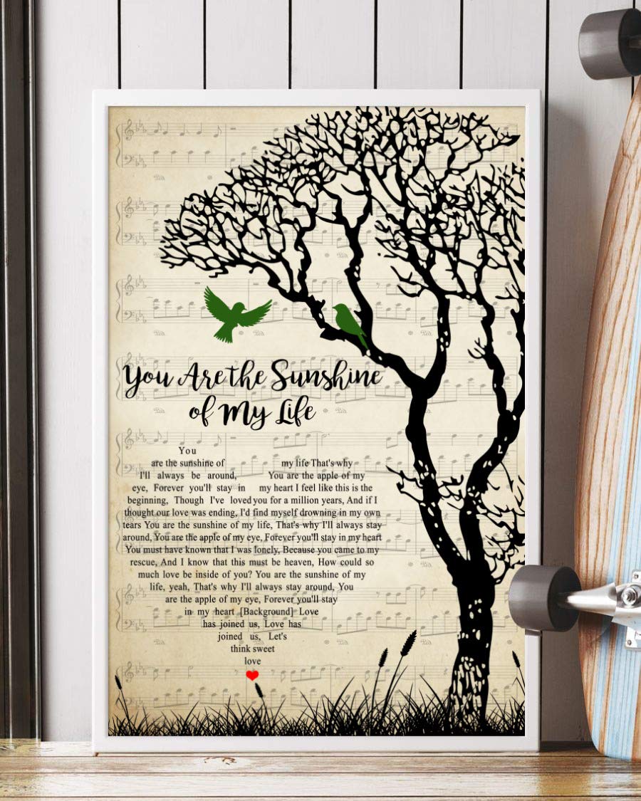 You Are The Sunshine Of My Life Song Lyrics Heart Tree Birds