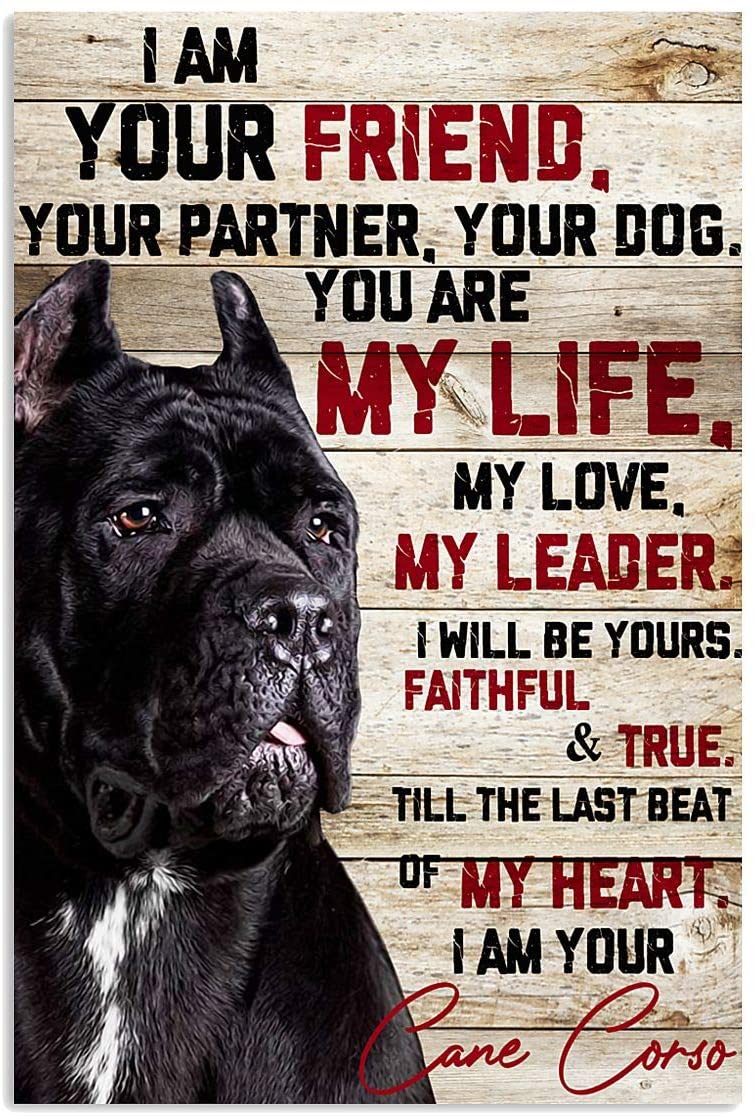 Your Friend Your Partner Dog My Life Love Leader Im Your Cane Corso