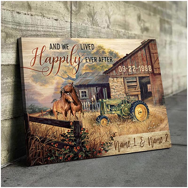 Customize and We Lived Happily Ever After Loving Horses and Vintage Truck Farmhouse