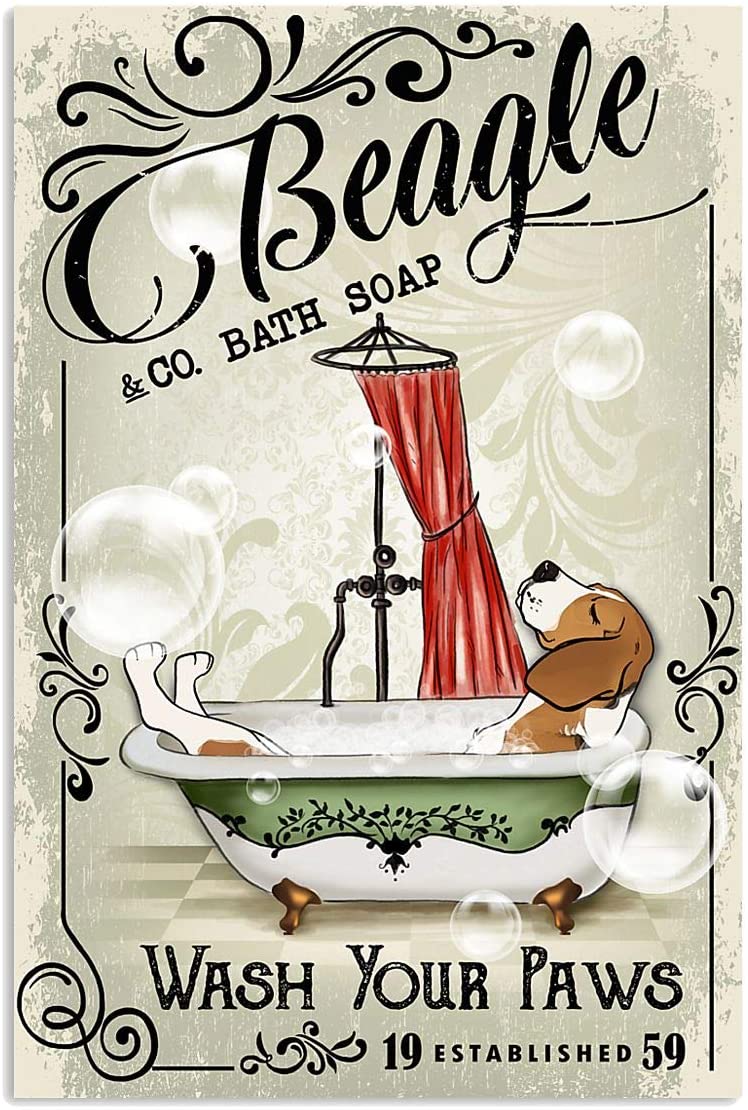 Beagle In Bathtub Bath Soap Established Wash Your Paws