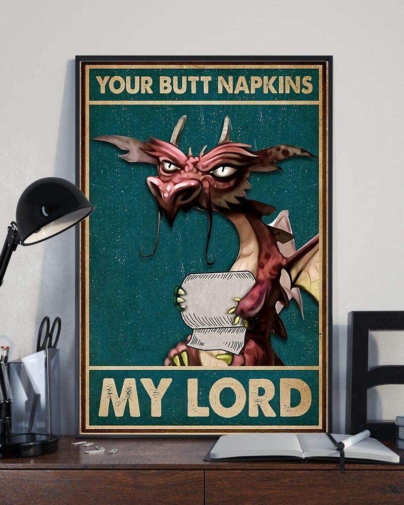 Your Butt Napkins My Lord Red Dragon Toilet No