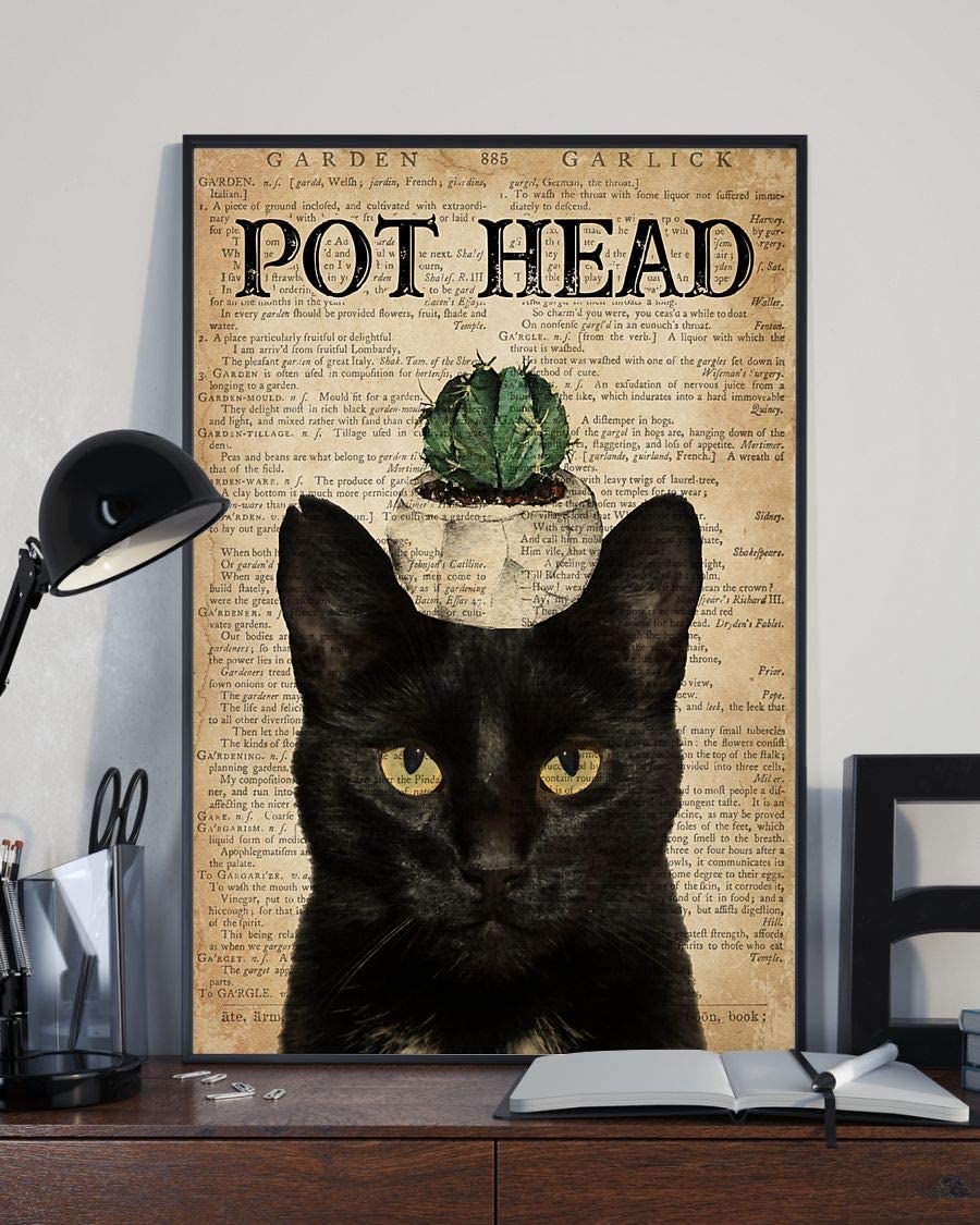 Pot Head Cactus Black Cat 1208